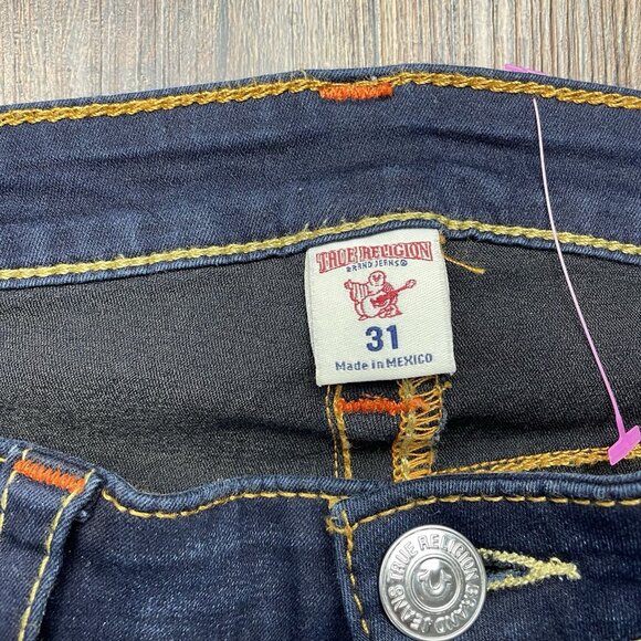 True Religion Women’s Skinny Low Rise Orange Stitch Stretch Jeans 31 - Picture 5 of 11